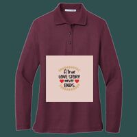 Women's Silk Touch Long Sleeve Polo Thumbnail