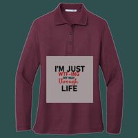 Women's Silk Touch Long Sleeve Polo Thumbnail